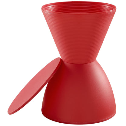 Haste  Stool, Red, Plastic