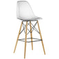 Pyramid Bar Stool , Clear, Plastic, Steel