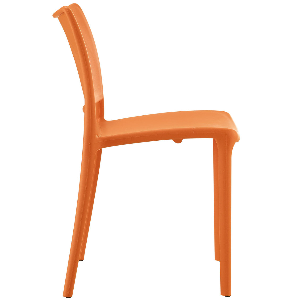 Hipster Dining Side Chair (Indoor and Outdoor), Orange, Plastic