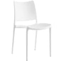 Hipster Dining Side Chair (Indoor and Outdoor), White, Plastic
