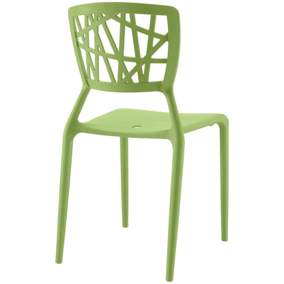 Astro Dining Side Chair, Green, Plastic 9655