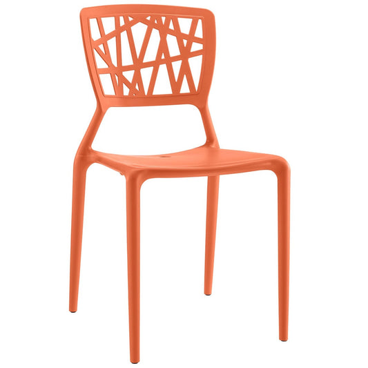 Astro Dining Side Chair, Orange, Plastic 9656