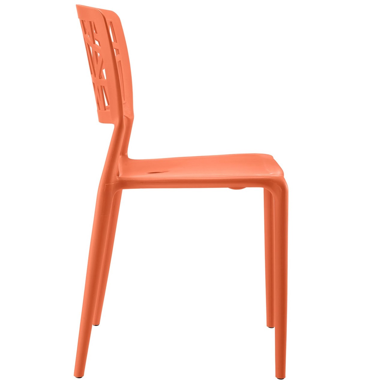 Astro Dining Side Chair, Orange, Plastic 9656