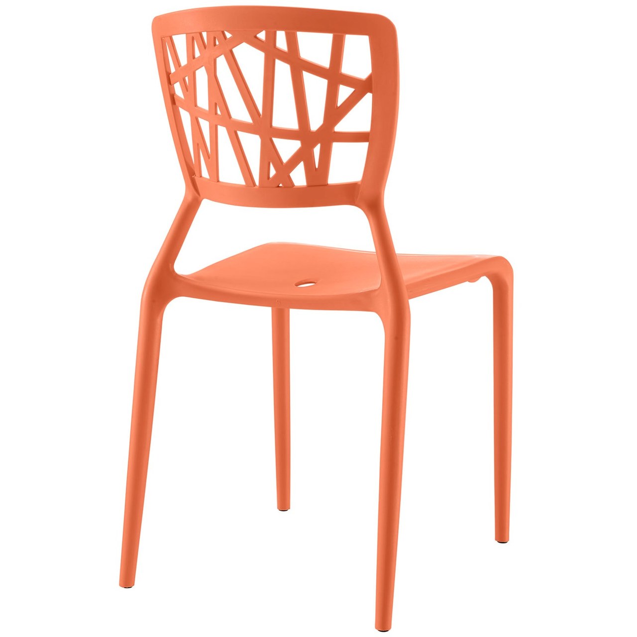 Astro Dining Side Chair, Orange, Plastic 9656