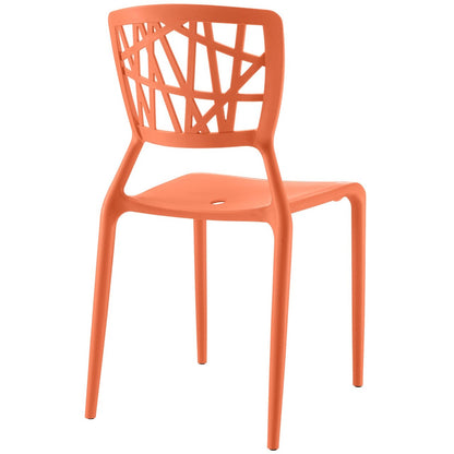Astro Dining Side Chair, Orange, Plastic 9656