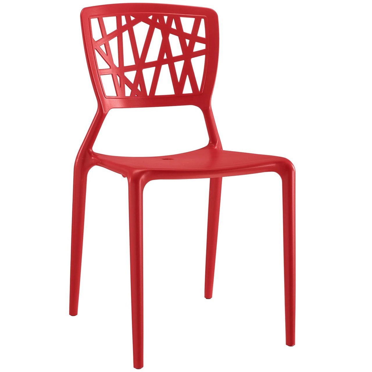 Astro Dining Side Chair, Red, Plastic 9657