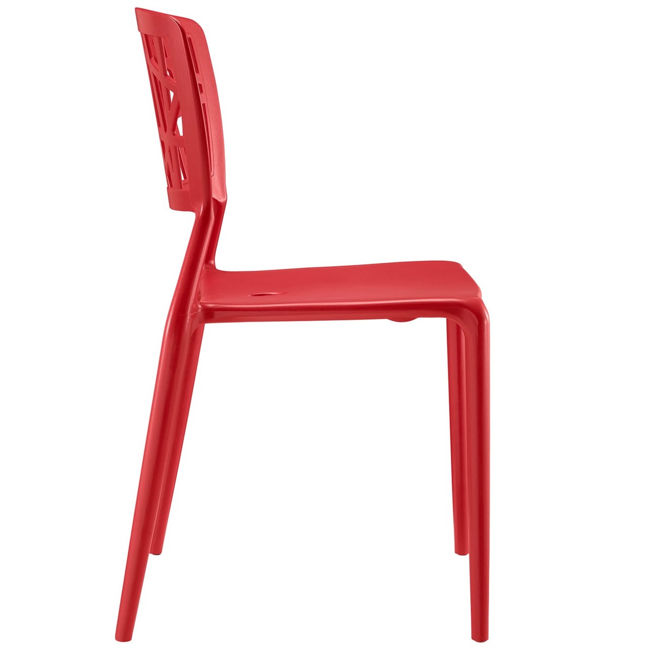 Astro Dining Side Chair, Red, Plastic 9657