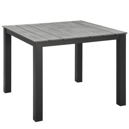 Junction Five PCS Outdoor Patio Dining Set, White, Poly Lumber, Aluminum