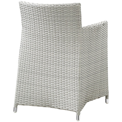 Junction Five PCS Outdoor Patio Dining Set, White, Aluminum, Poly Lumber