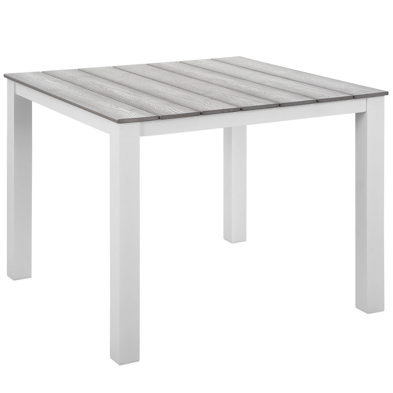 Junction Five PCS Outdoor Patio Dining Set, White, Aluminum, Poly Lumber