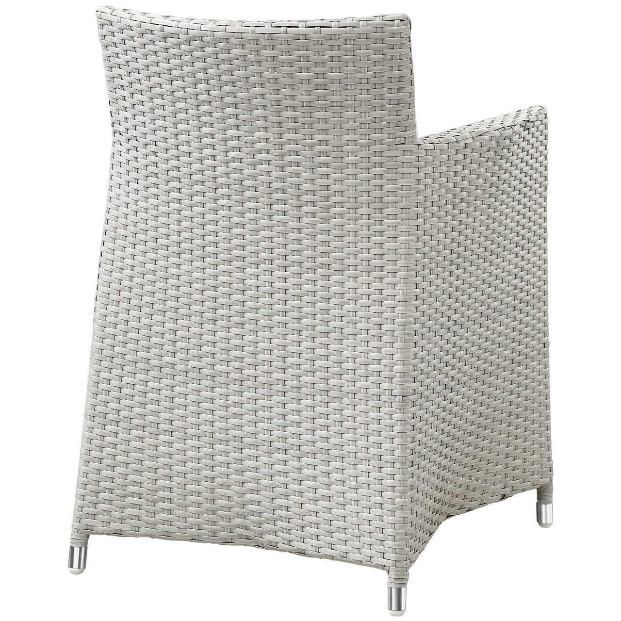 Junction 7 Piece Outdoor Patio Dining Set, Gray White, Plastic