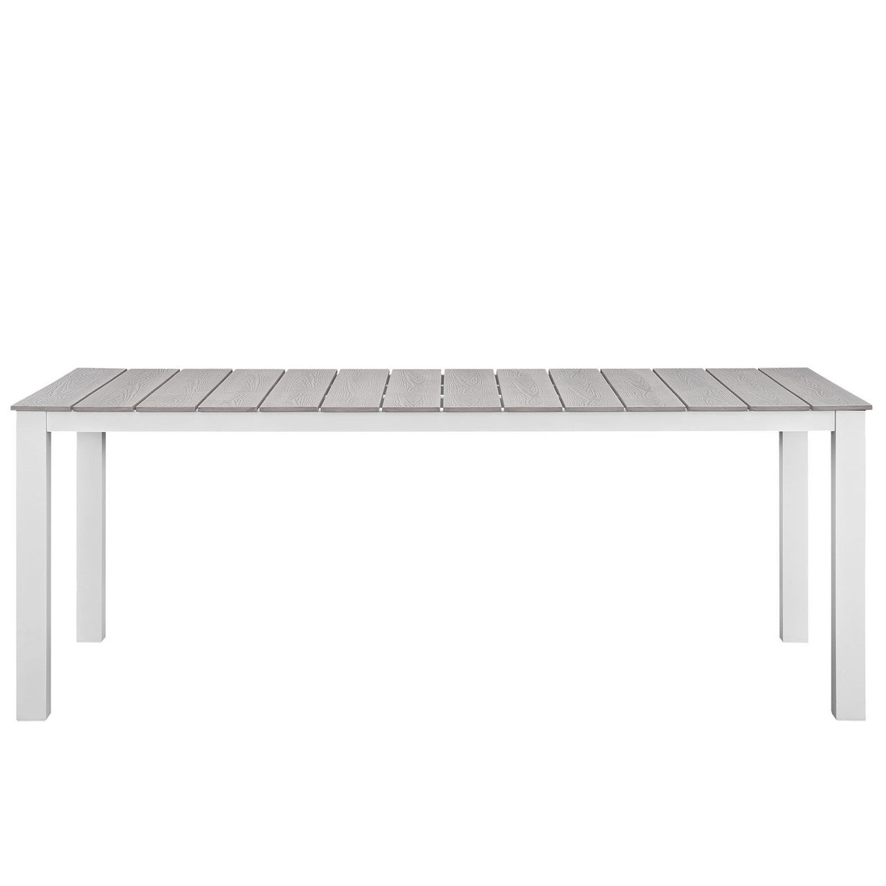 Junction 7 Piece Outdoor Patio Dining Set, Gray White, Plastic