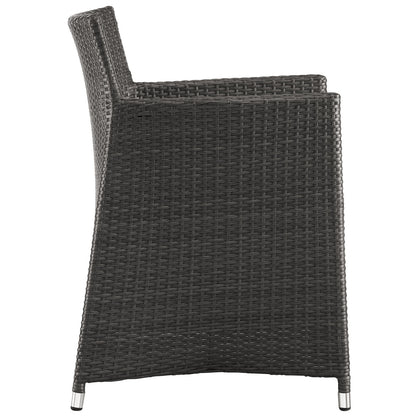 Junction 9 Piece Outdoor Patio Dining Set, Brown White Plastic