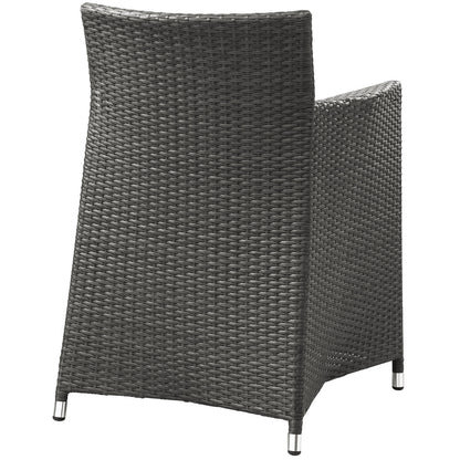 Junction 9 Piece Outdoor Patio Dining Set, Brown White Plastic