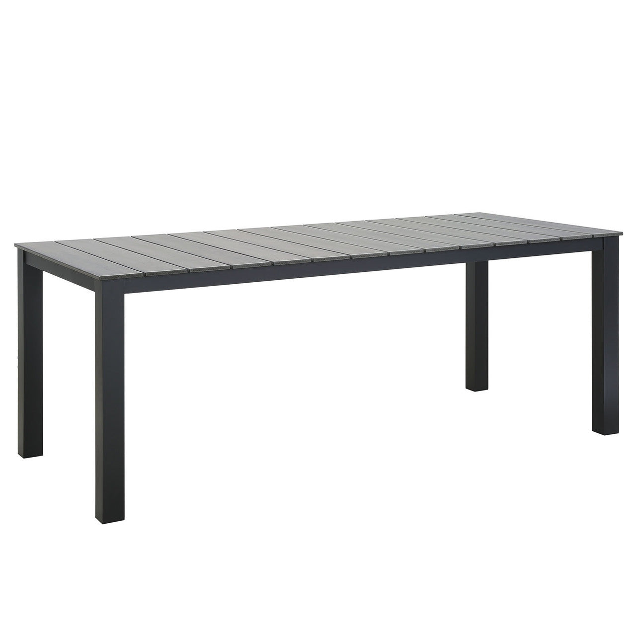 Maine 9 Piece Outdoor Patio Dining Set, Brown Grey Steel