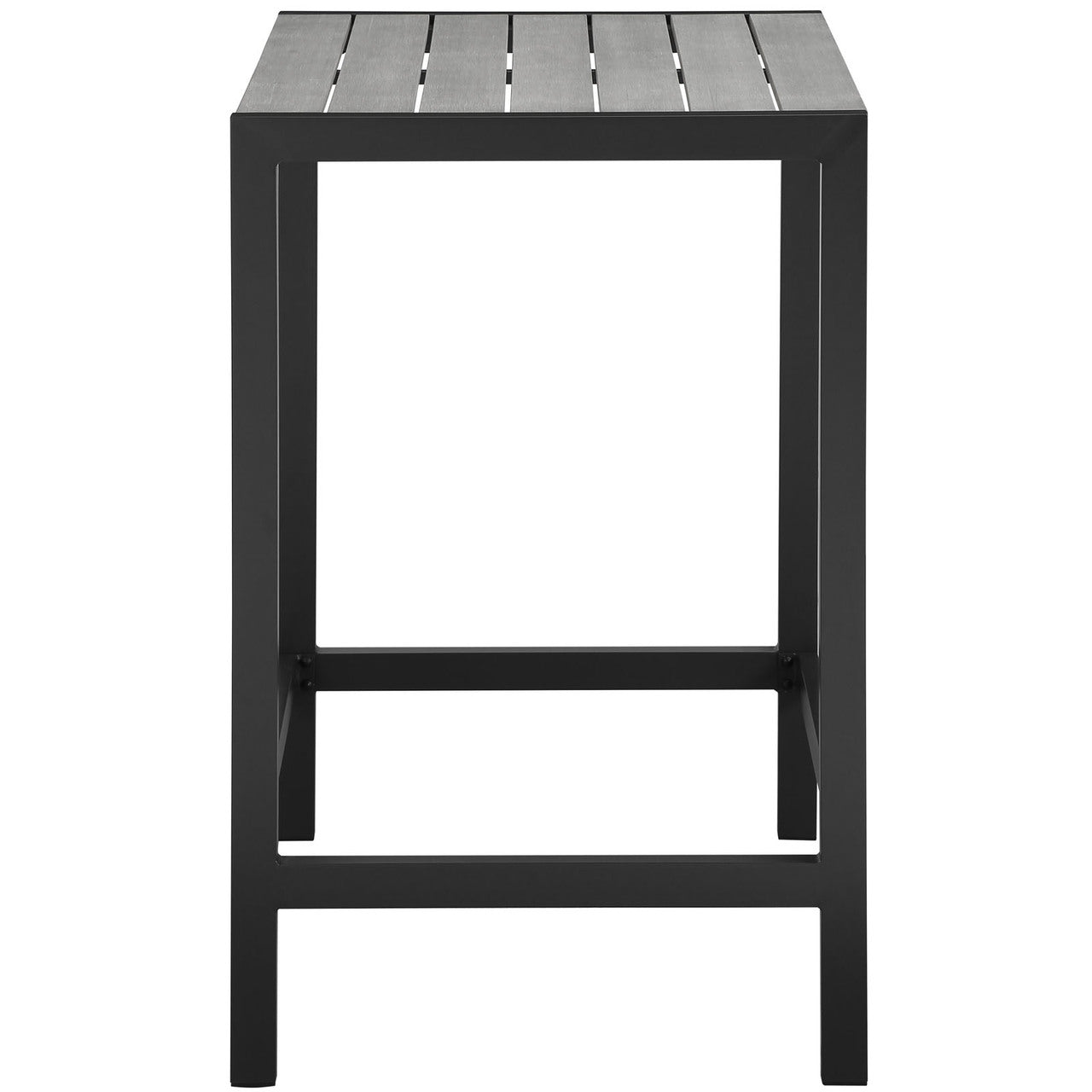 Maine 5 Piece Outdoor Patio Dining Set, Brown Grey, Steel