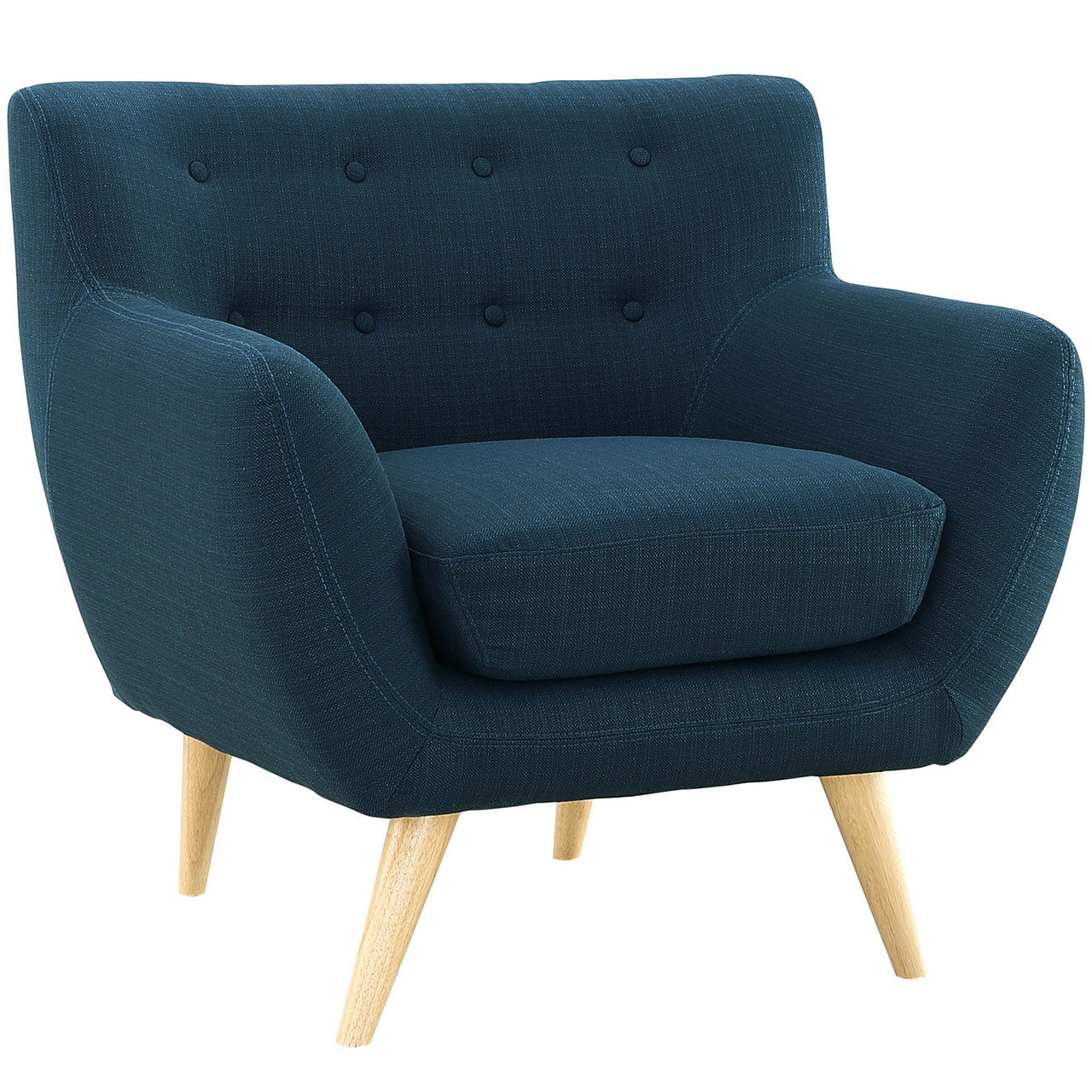 Remark Three PCS Living Room Set, Navy, Fabric, Plywood