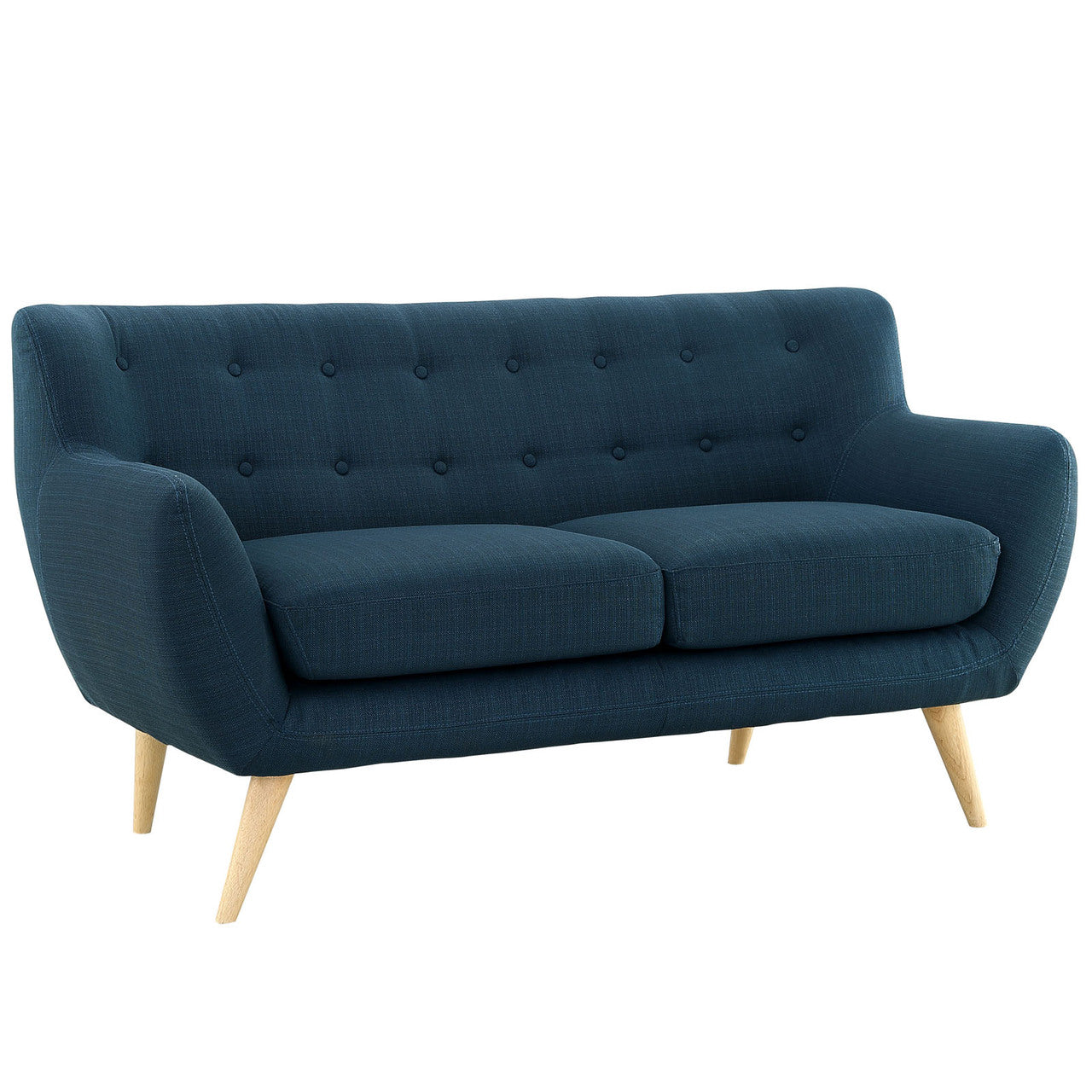 Remark Three PCS Living Room Set, Navy, Fabric, Plywood