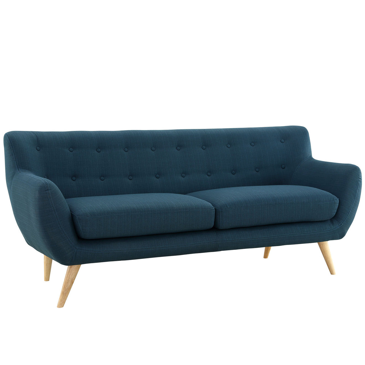 Remark Three PCS Living Room Set, Navy, Fabric, Plywood