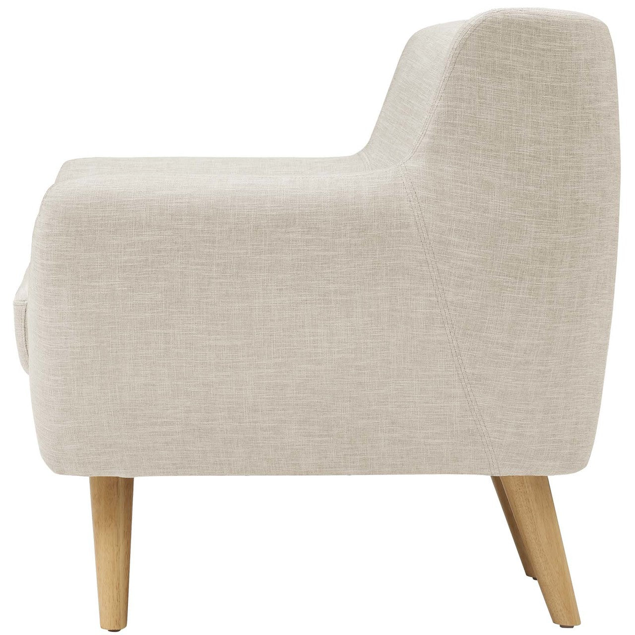 Remark 3 Piece Living Room Sofa and Loveseat and Armchair Set, Fabric, Beige 13294