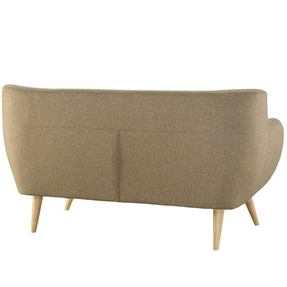 Remark Three PCS Living Room Set, Brown, Fabric, Plywood