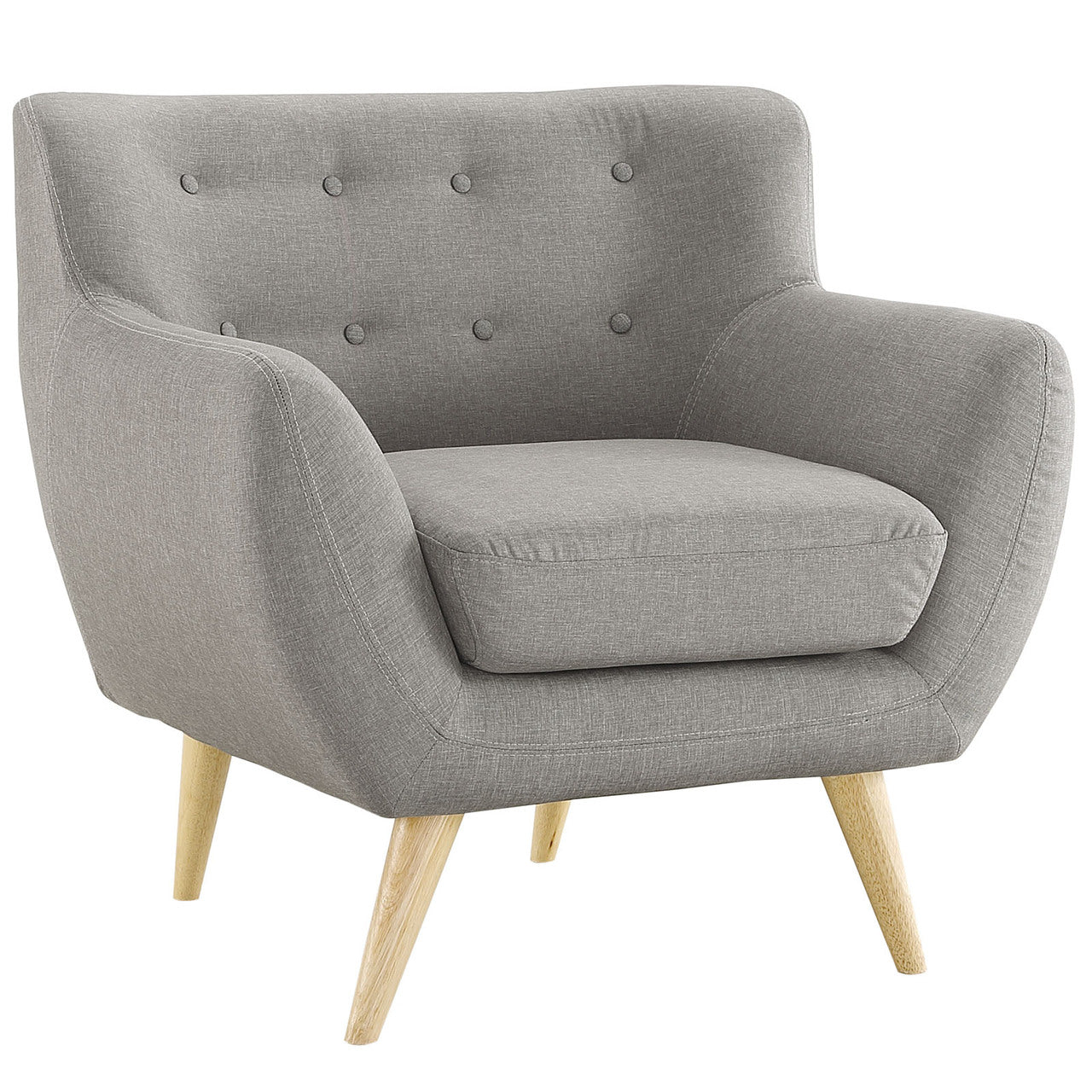 Remark Two PCS Living Room Set, Grey, Fabric, Plywood 1783