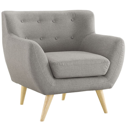Remark Two PCS Living Room Set, Grey, Fabric, Plywood 1783