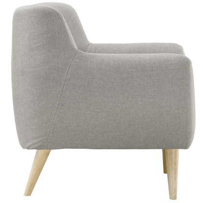 Remark Two PCS Living Room Set, Grey, Fabric, Plywood 1783