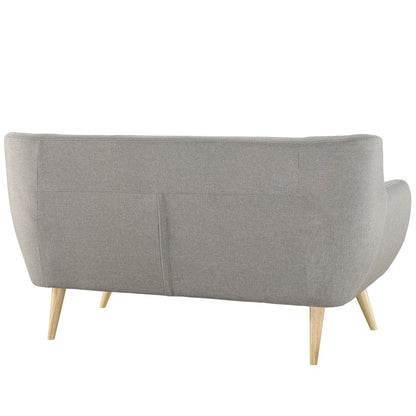 Remark Two PCS Living Room Set, Grey, Fabric, Plywood 1783