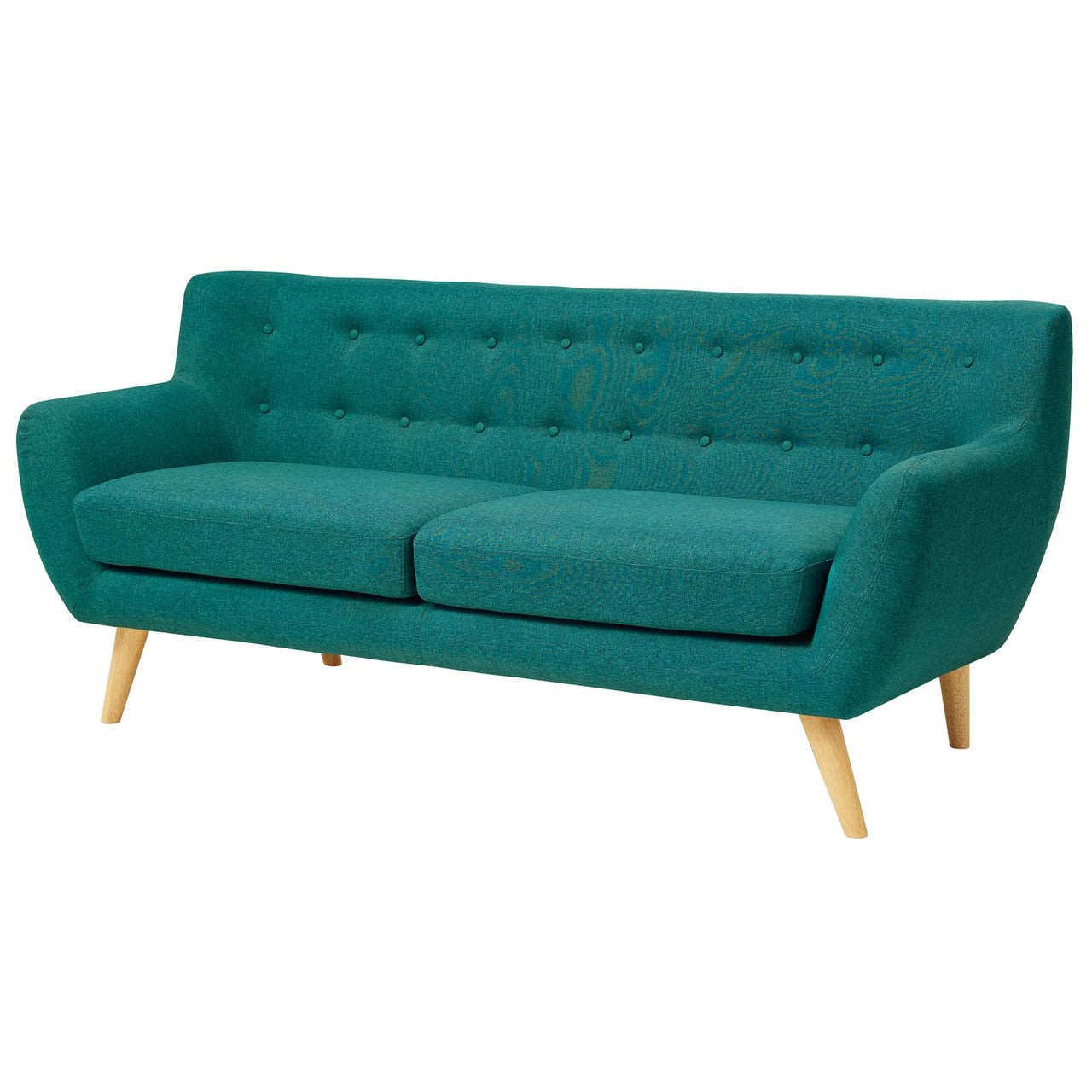 Remark 2 Piece Living Room Sofa and Armchair Set, Fabric, Aqua Blue 13297
