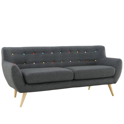 Remark Two PCS Living Room Set, Grey, Fabric, Plywood 1785