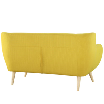 Remark Two PCS Living Room Set, Yellow, Fabric, Plywood 1785