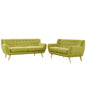 Remark Two PCS Living Room Set, Green, Fabric, Plywood 1785