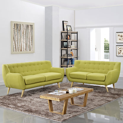 Remark Two PCS Living Room Set, Green, Fabric, Plywood 1785