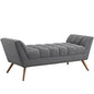Response Medium Fabric Bench, Grey, Fabric