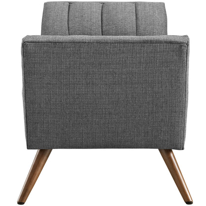 Response Medium Fabric Bench, Grey, Fabric