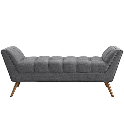 Response Medium Fabric Bench, Grey, Fabric