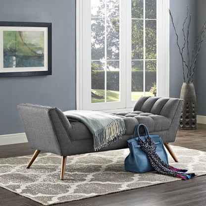 Response Medium Fabric Bench, Grey, Fabric
