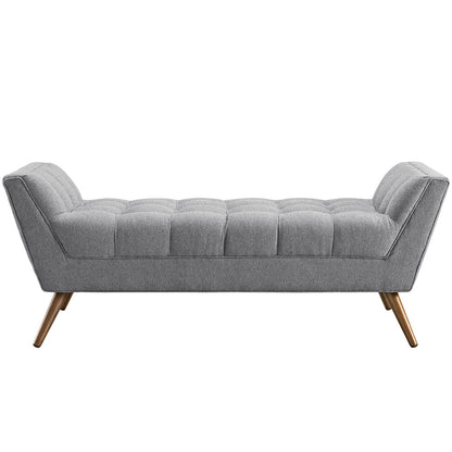 Response Medium Fabric Bench, Fabric, Grey