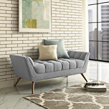 Response Medium Fabric Bench, Fabric, Grey