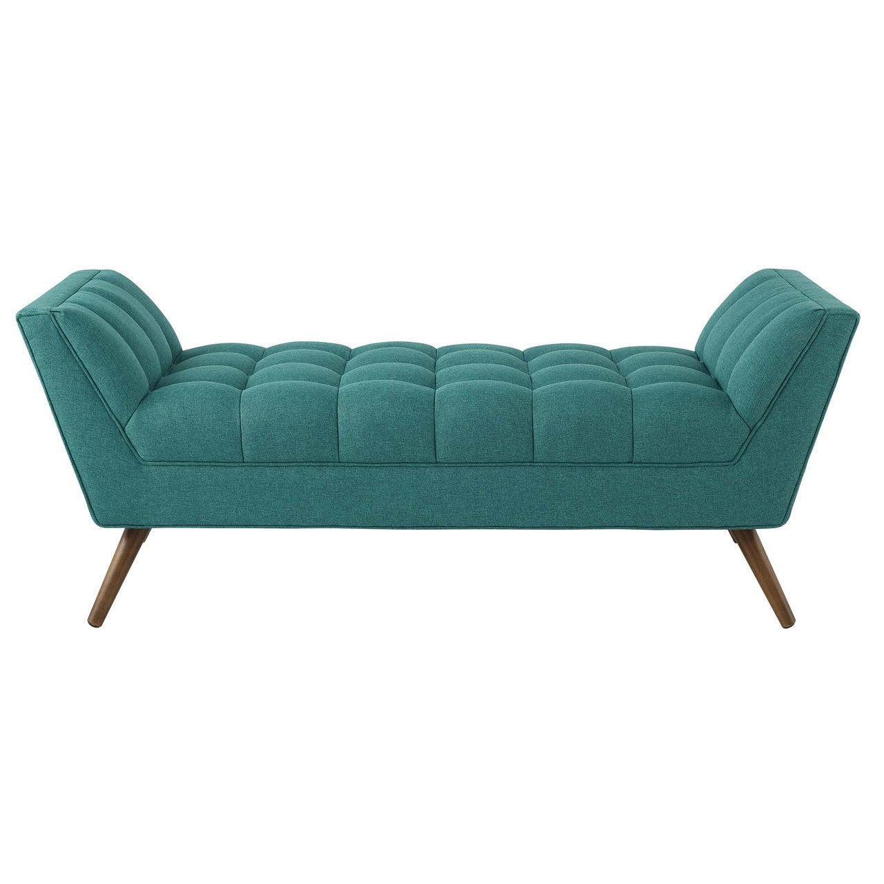 Response Medium Upholstered Fabric Bench, Fabric, Aqua Blue 13307
