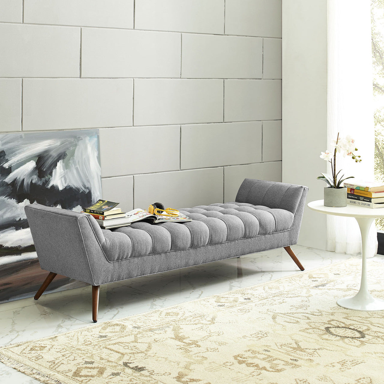 Response Fabric Bench , Fabric, Grey