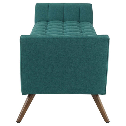 Response Upholstered Fabric Bench, Fabric, Aqua Blue 13309
