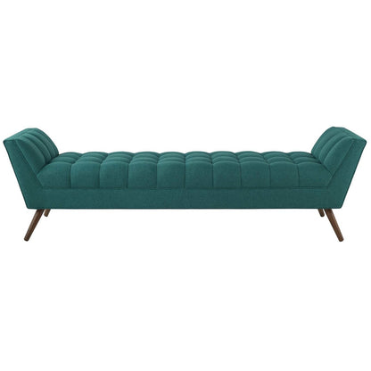Response Upholstered Fabric Bench, Fabric, Aqua Blue 13309
