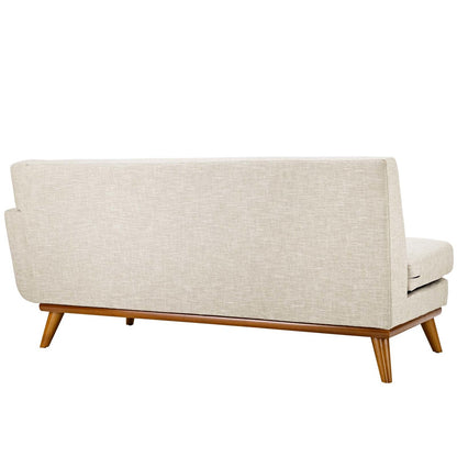 Engage Right-Arm Upholstered Fabric Loveseat, Fabric, Beige 13312