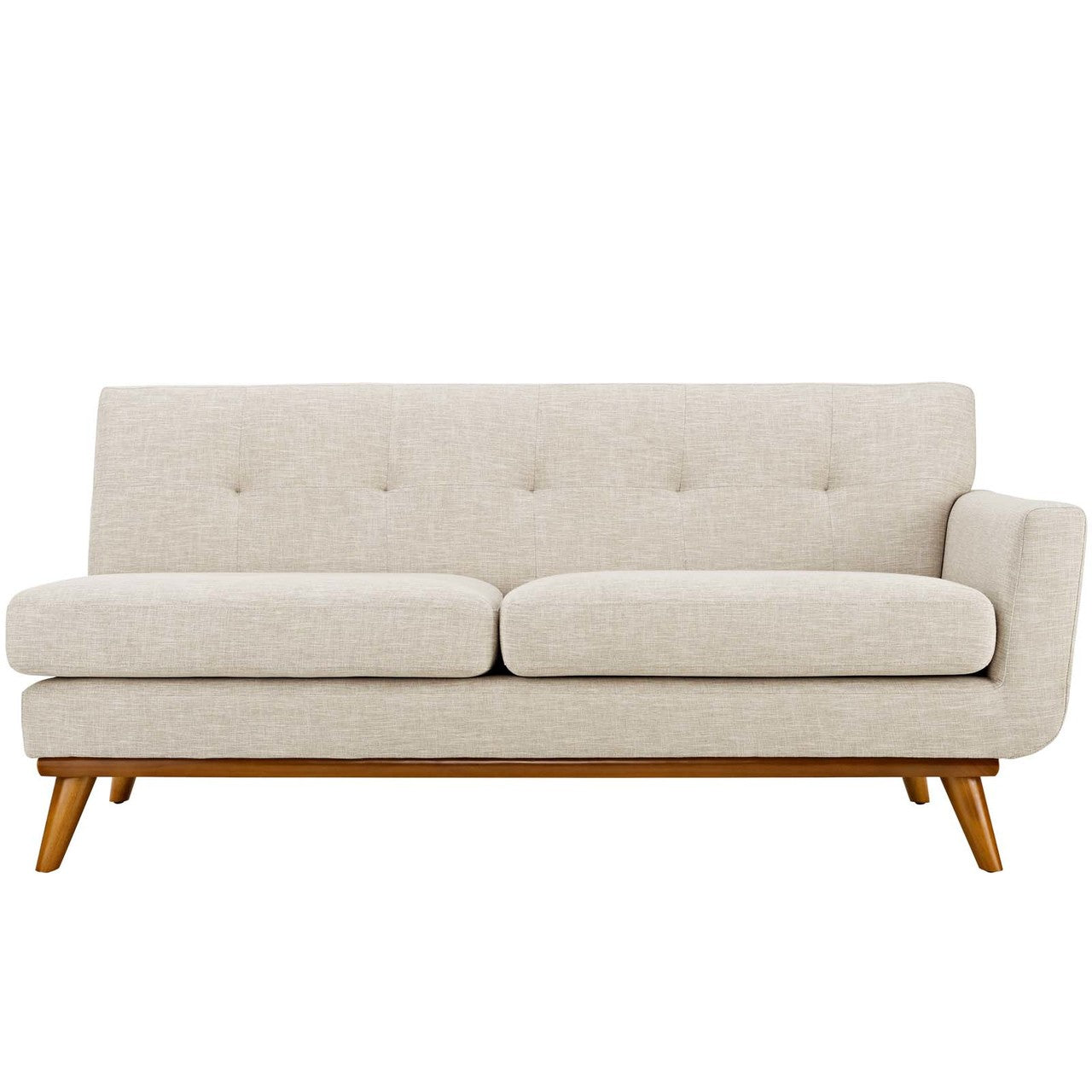 Engage Right-Arm Upholstered Fabric Loveseat, Fabric, Beige 13312