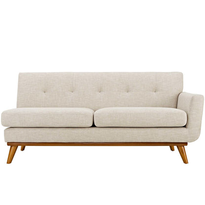 Engage Right-Arm Upholstered Fabric Loveseat, Fabric, Beige 13312