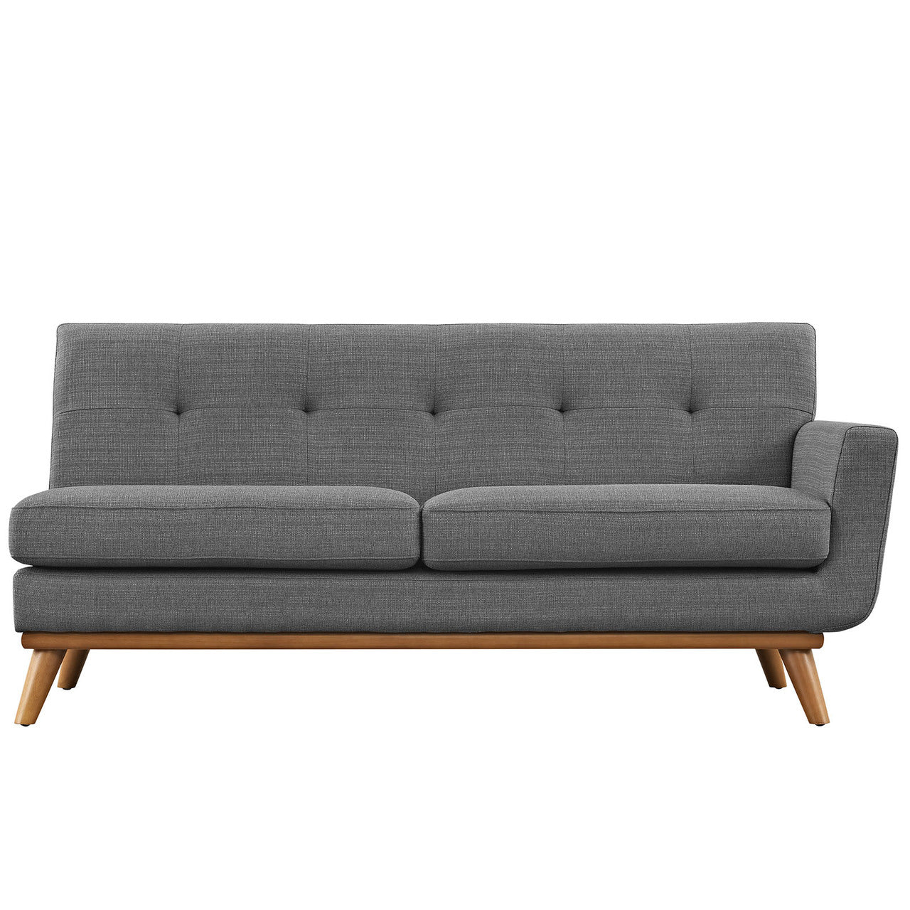 Engage Right-Arm Loveseat , Grey, Fabric