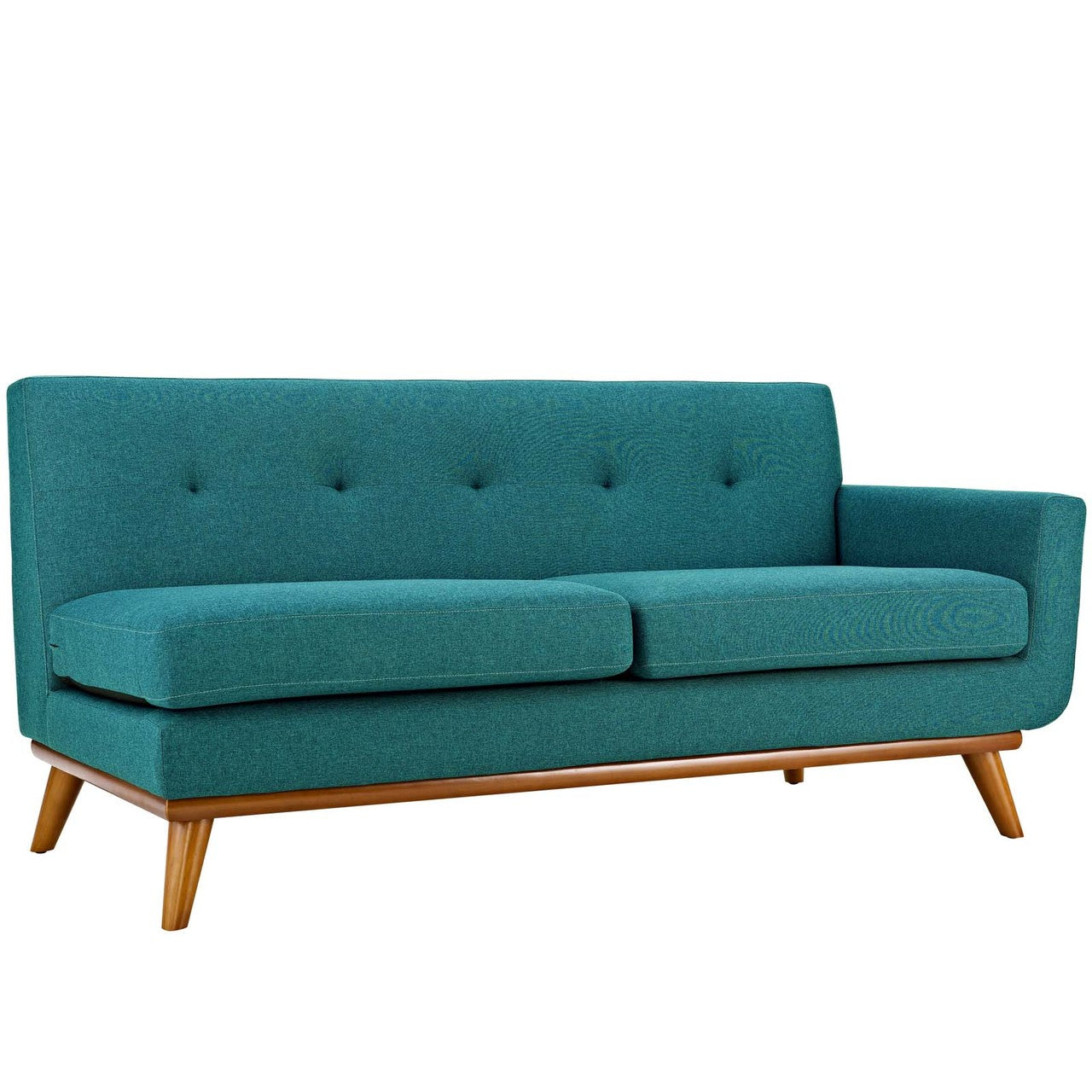 Engage Right-Arm Upholstered Fabric Loveseat, Fabric, Aqua Blue 13313