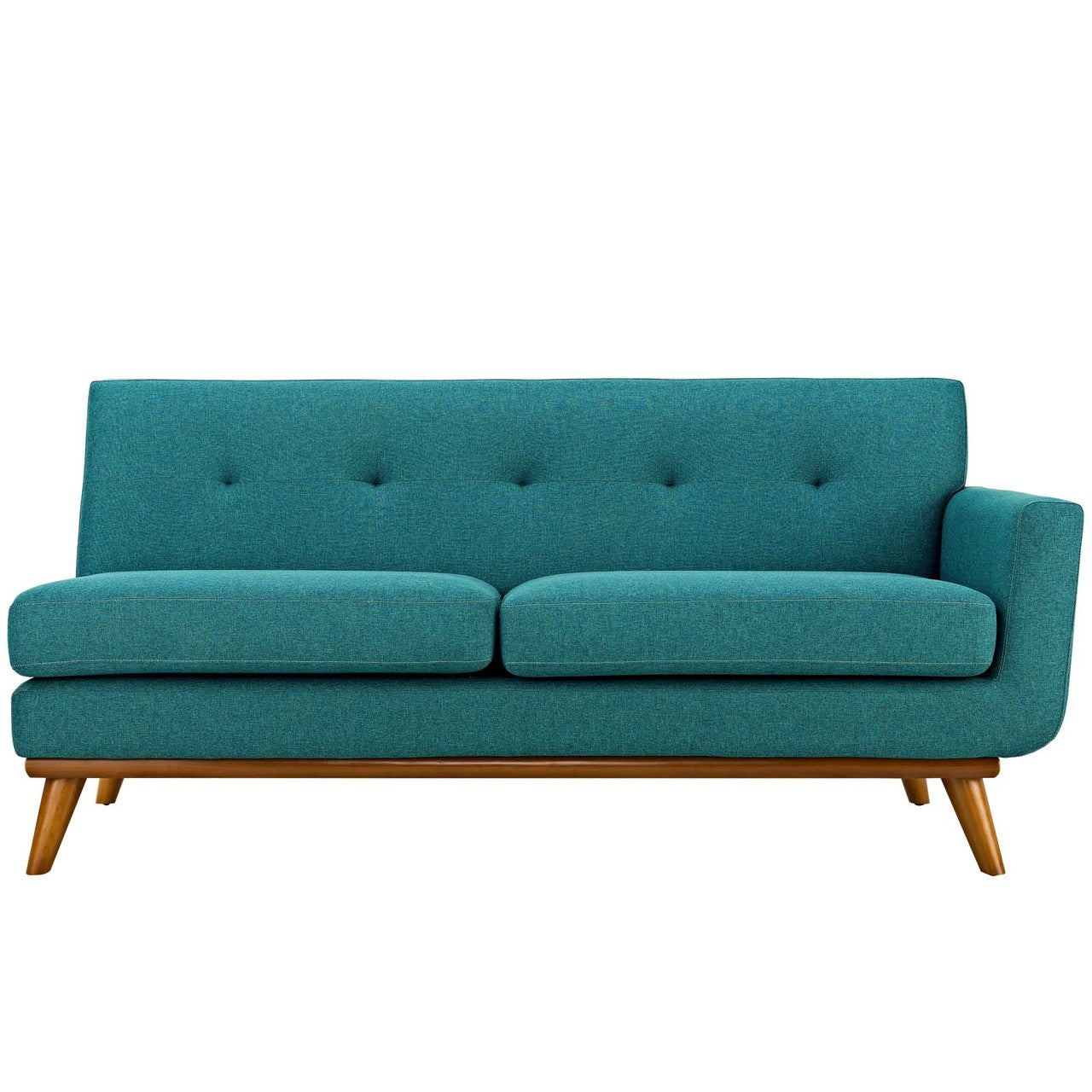 Engage Right-Arm Upholstered Fabric Loveseat, Fabric, Aqua Blue 13313